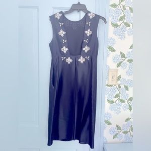 Tory Burch size 4 dress with beautiful blue gem trim.
